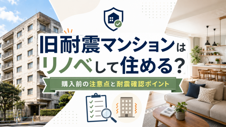 旧耐震マンションはリノベして住める？購入前の注意点と耐震確認ポイント